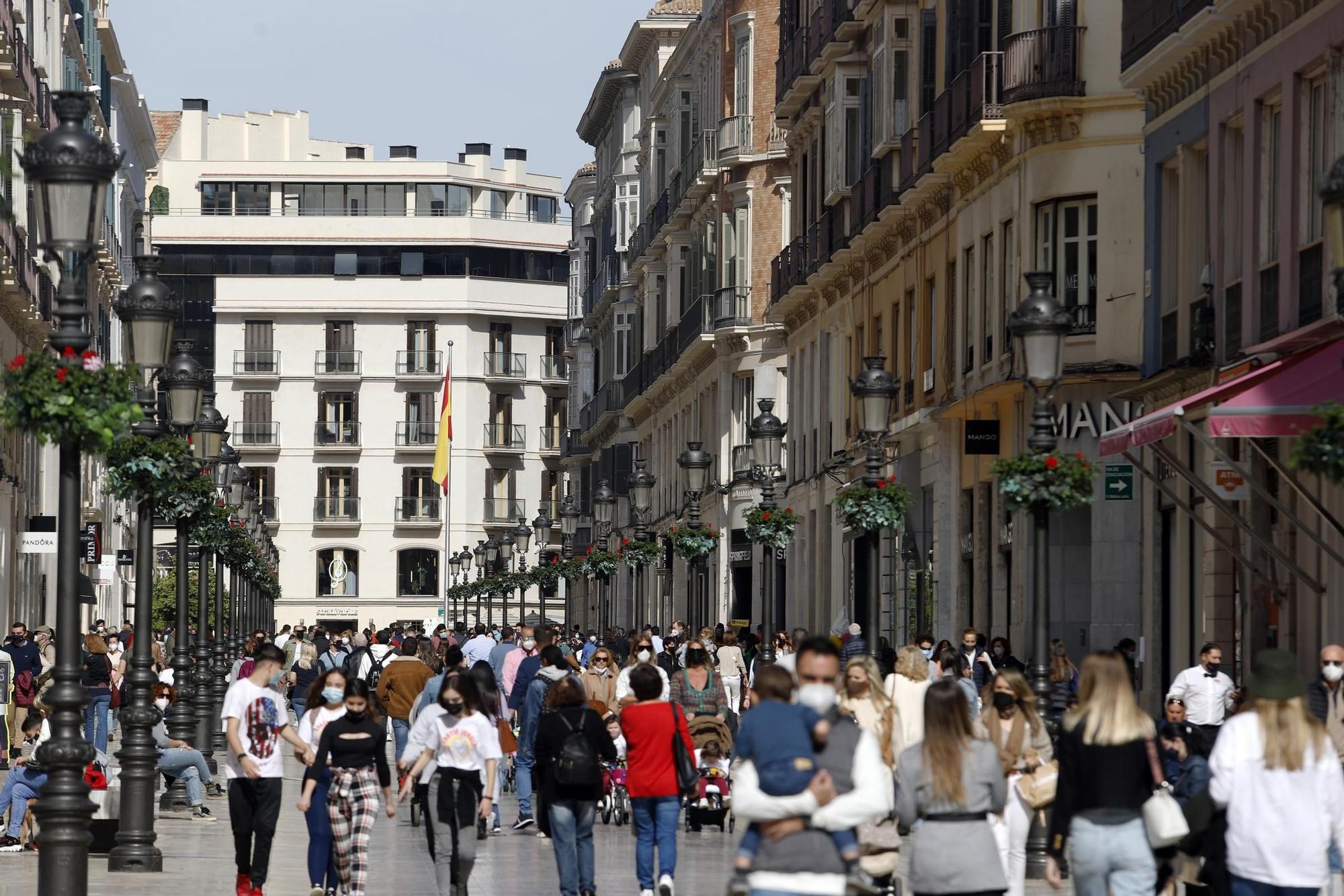 Vuelve la actividad comercial a Málaga capital