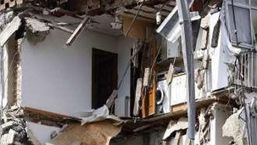 Un edificio se desploma en Madrid a las pocas horas de ser desalojado