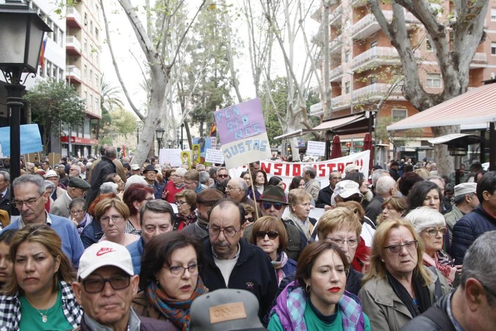 Manifestación por unas pensiones dignas en Murcia