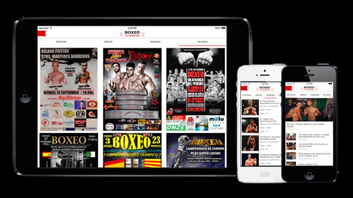 La aplicación 'Boxeo tu esquina' para iPad y iPhone