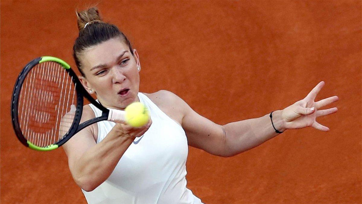 Halep, durante el partido