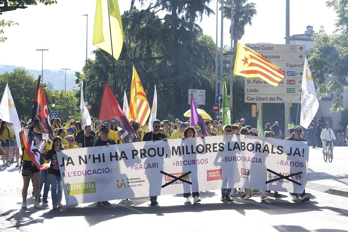 Les imatges de la nova jornada de vaga educativa a Girona