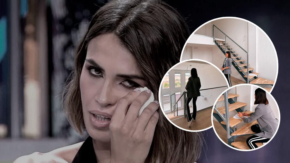 Sofía Suescun en Telecinco. En los círculos, sus últimas fotos en su nuevo ático.