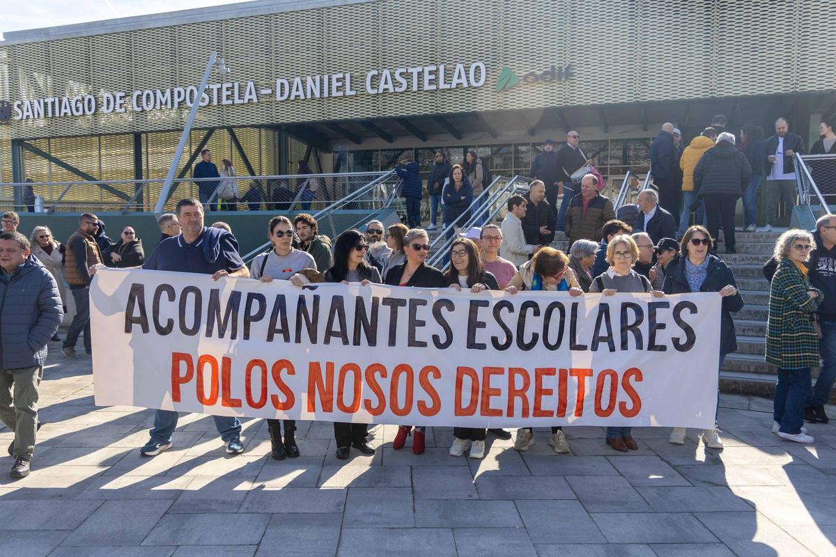 Manifestacion de la cig por el convenio del transporte de A Coruña