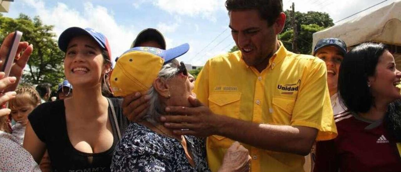 Juan Requesens, en una de sus protestas en Venezuela.