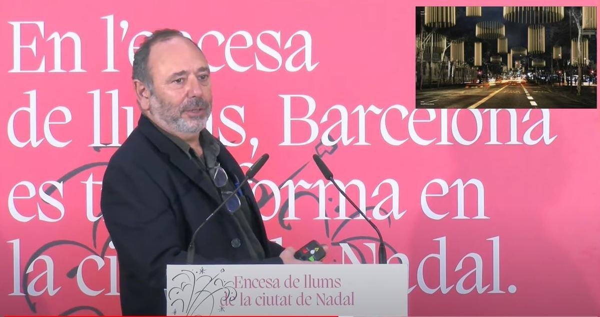 Antoni Arola, en la presentación del encendido de luces navideñas en Barcelona.