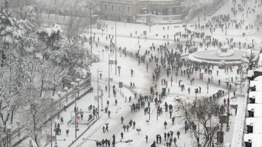 La ciutat de Madrid, on el temporal Filomena ha descarregat amb força