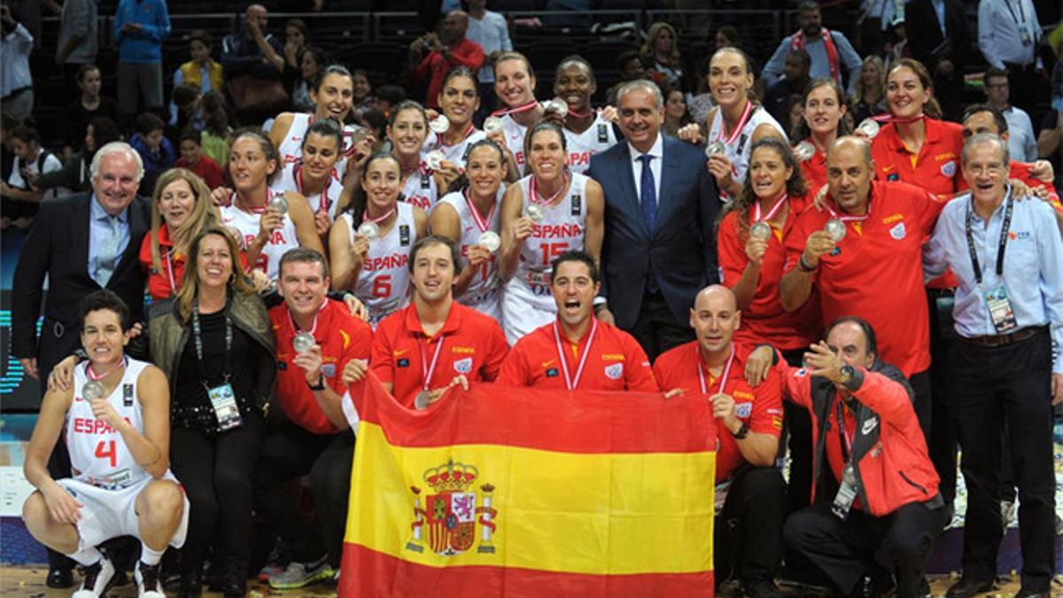 El equipo español, celebrando la plata en el Mundial de Turquía