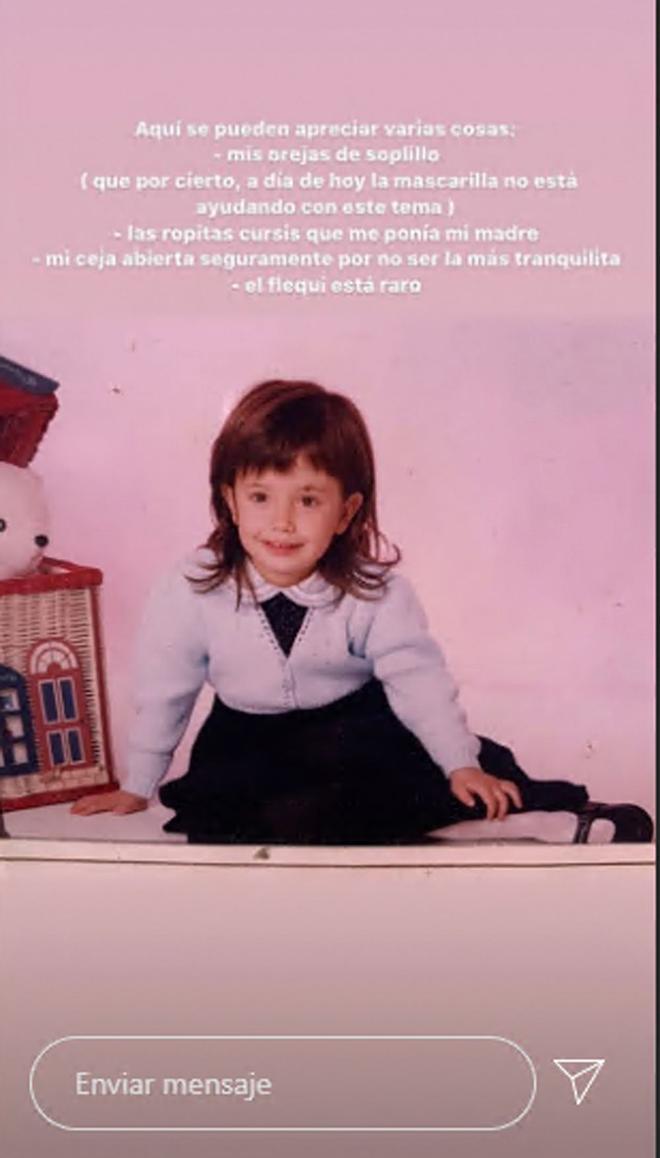 Un 'story' de Anna Castillo: con una foto suya de pequeña