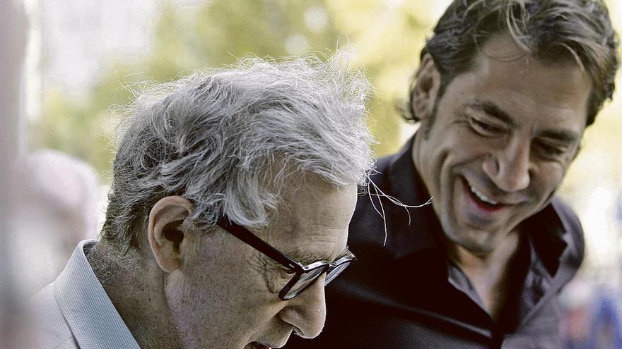 Allen y Bardem, en la presentación de &quot;Vicky Cristina Barcelona&quot;.