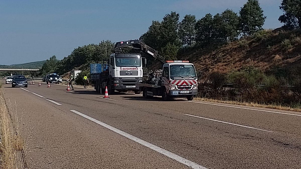 Carretera en la que han fallecido Diogo Jota y su hermano.