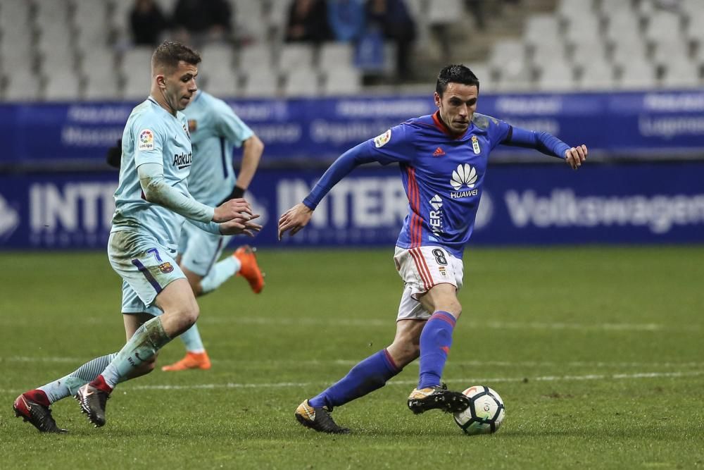 El partido entre el Real Oviedo y el Barcelona B, en imágenes