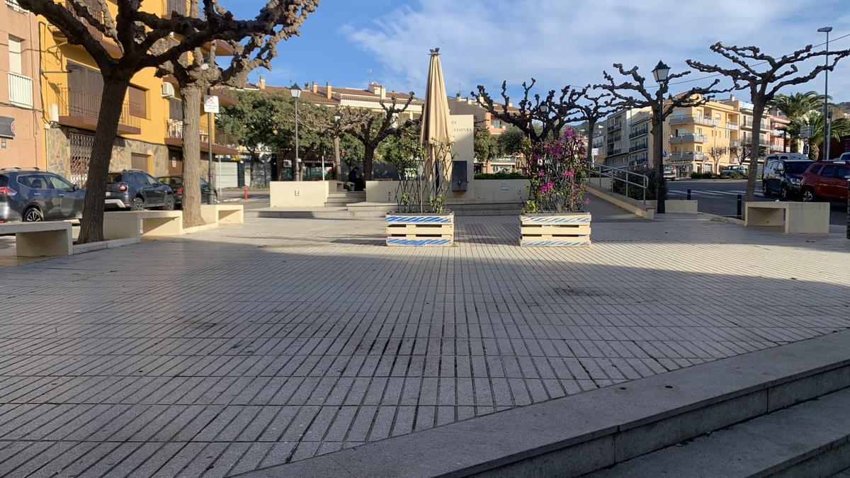 La plaça Pep Ventura que s'urbanitzarà.