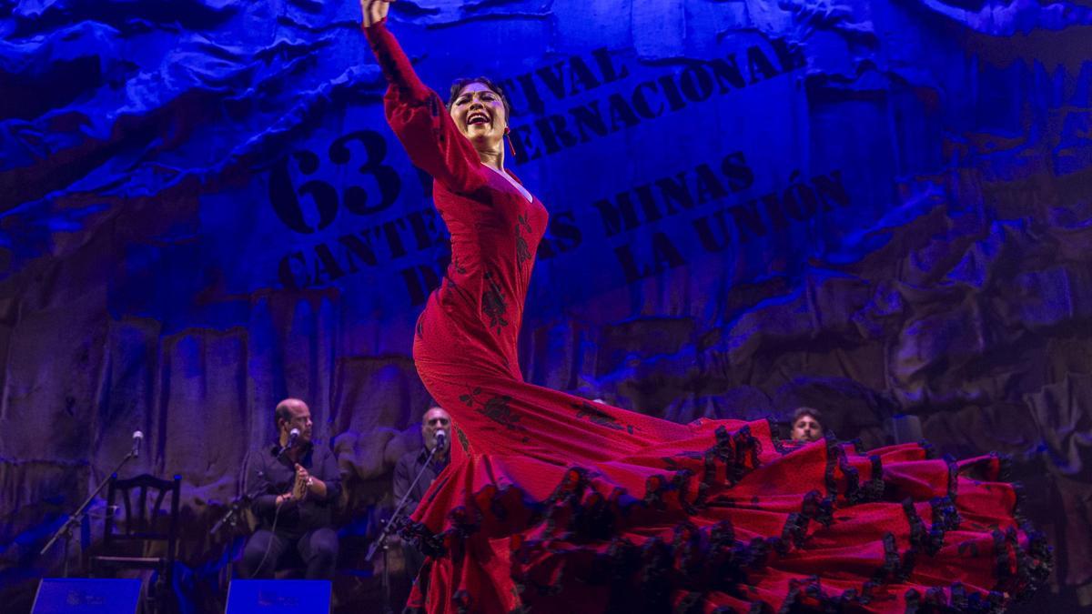 La bailaora nipona Junko Hagiwara, durante su actuación en La Unión.