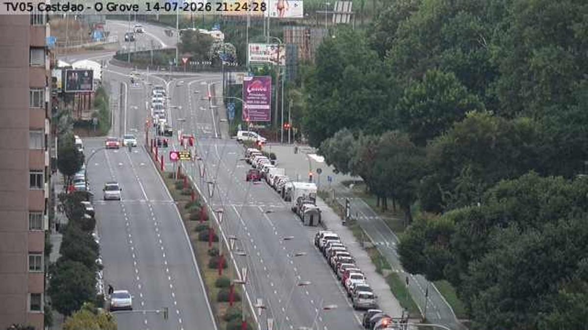 Una ciudad paralizada por el España-Francia: así están las carreteras de Vigo y su área