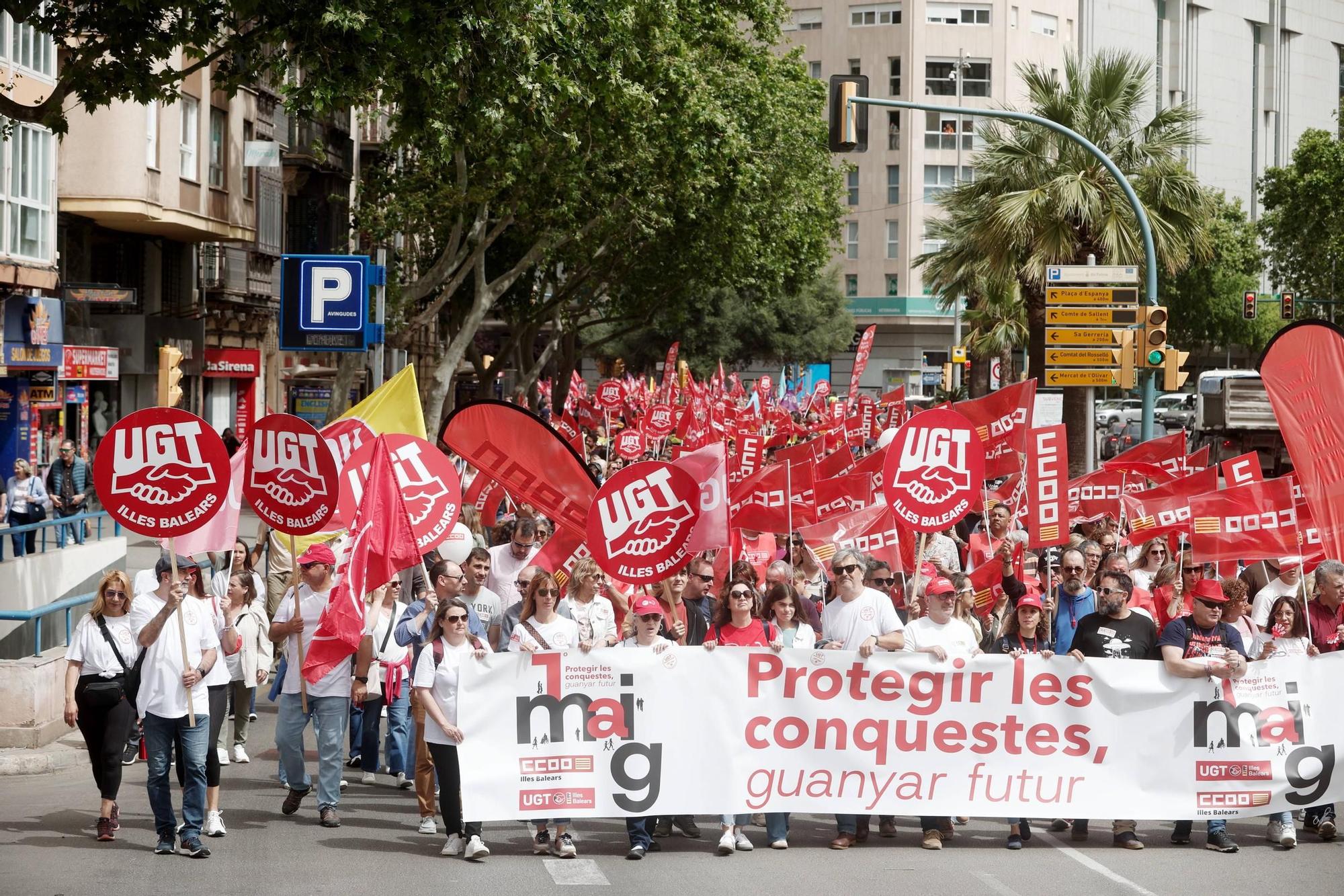 Manifestación del Día del Trabajador en Palma