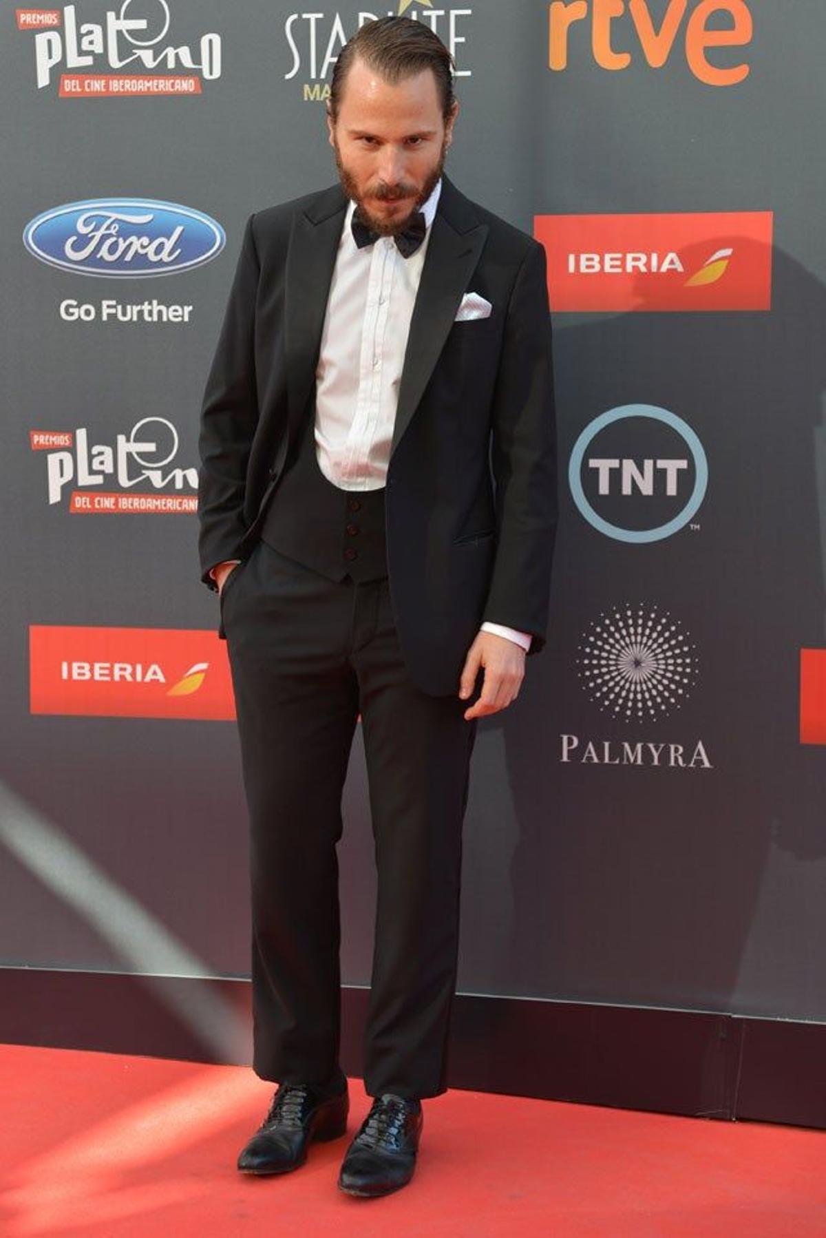 Rubén Ochandiano en la alfombra roja de los Premios Platino 2015
