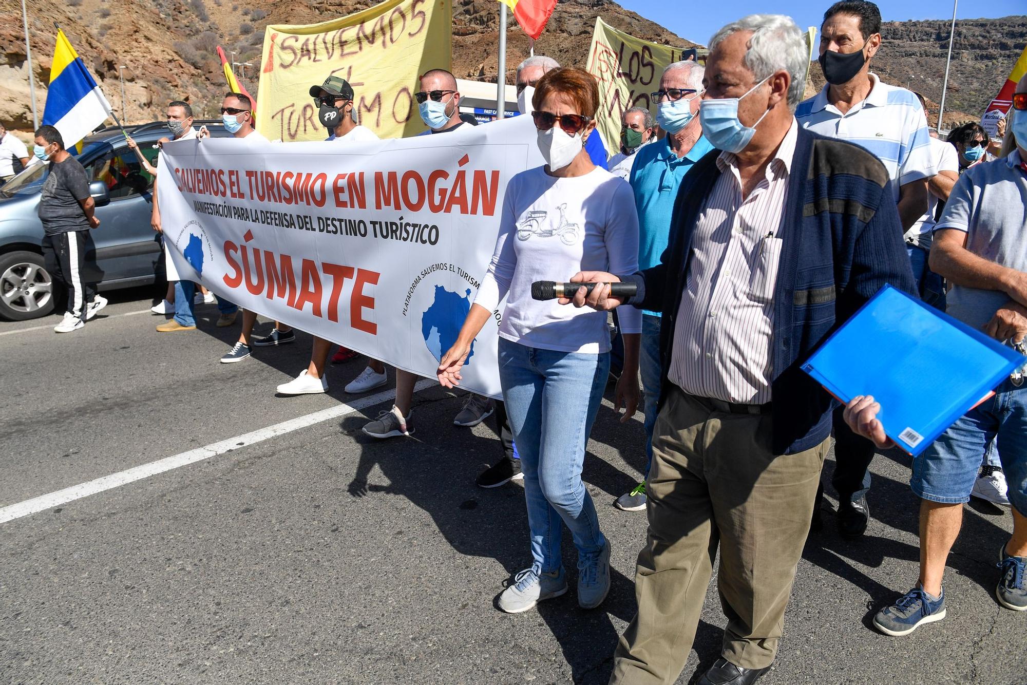 Marcha pro-turismo en Mogán