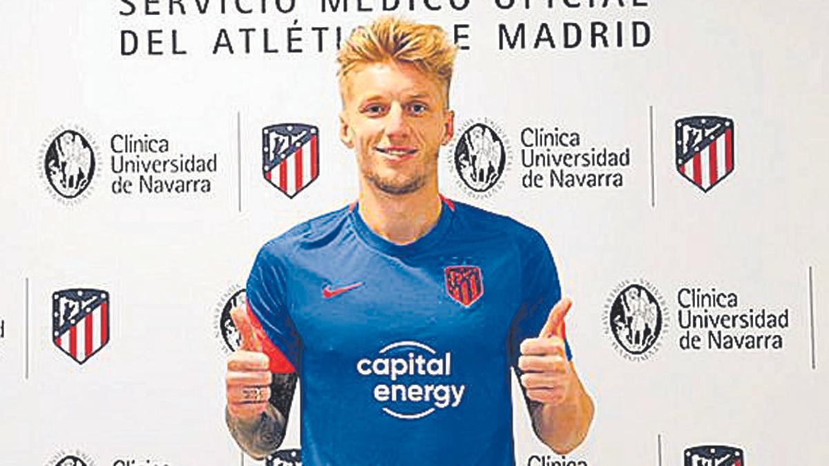 Daniel Wass, tras pasar el reconocimiento médico con el Atlético de Madrid