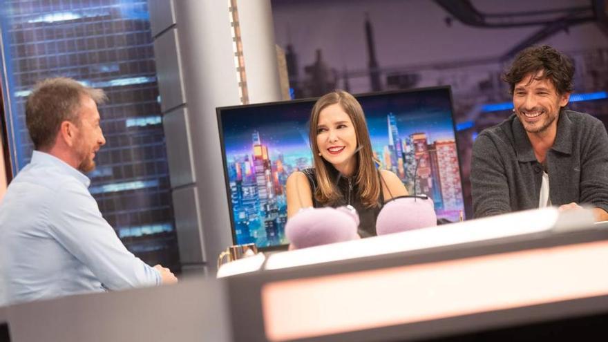 Natalia Sanchez y Andrés Velencoso en 'El Hormiguero' junto a Pablo Motos
