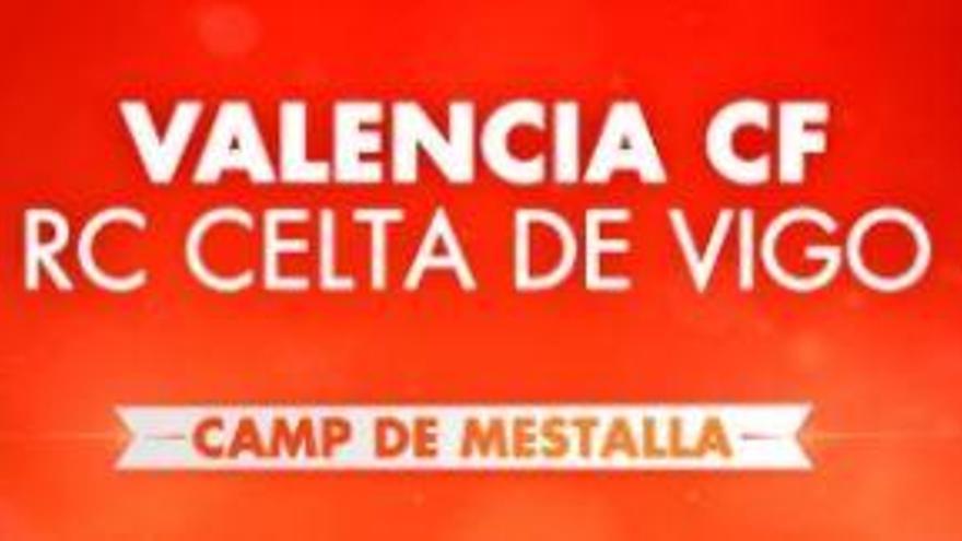 Horario y dónde ver el Valencia CF - Celta por televisión e internet