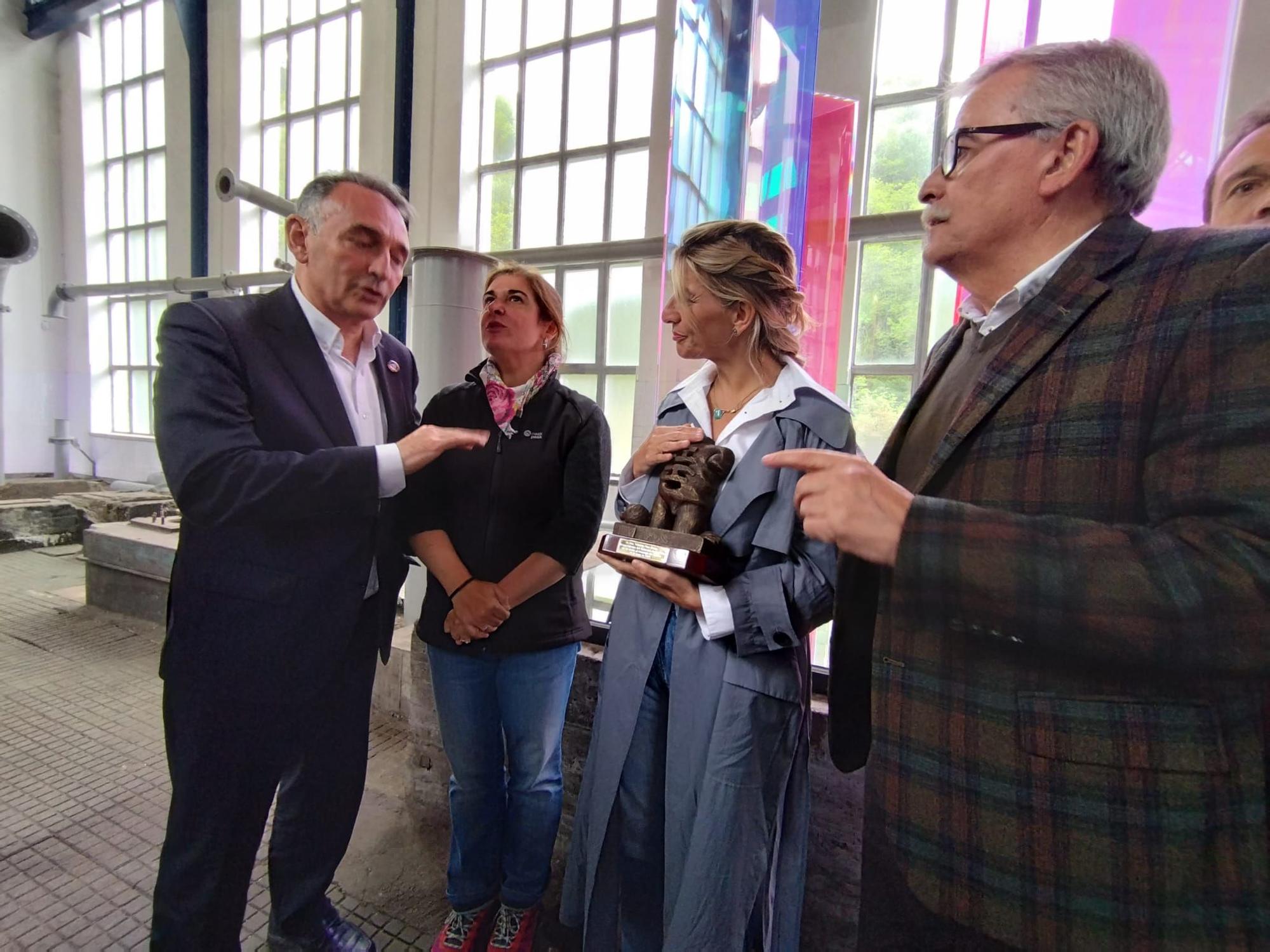 En imágenes: Así fue la visita de Yolanda Díaz a Asturias