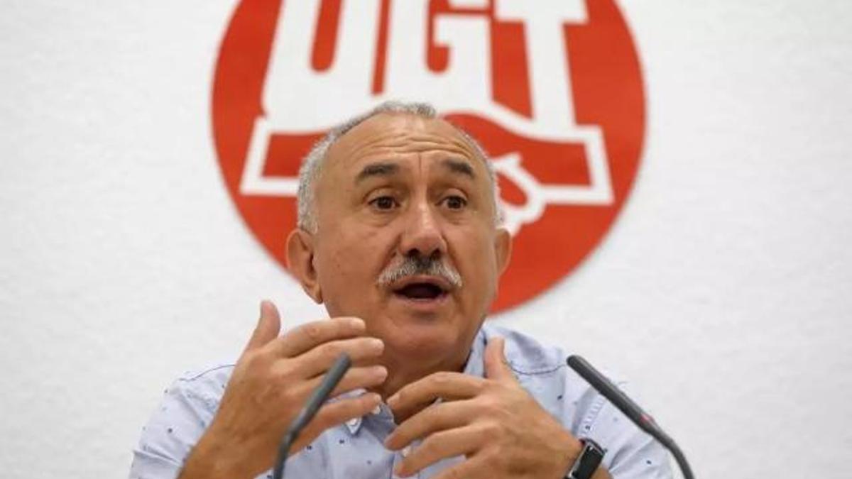 Pepe Álvarez el secretari general d'UGT reclamant drets pels treballadors
