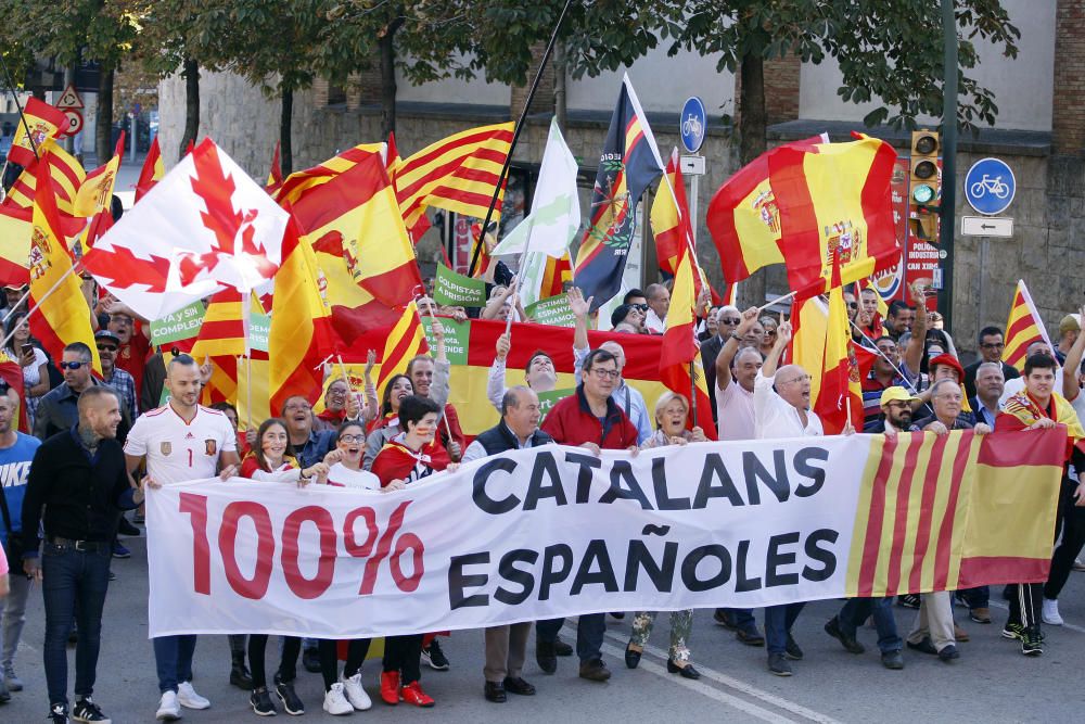 Concentració a Girona en favor de la unitat d'Espanya