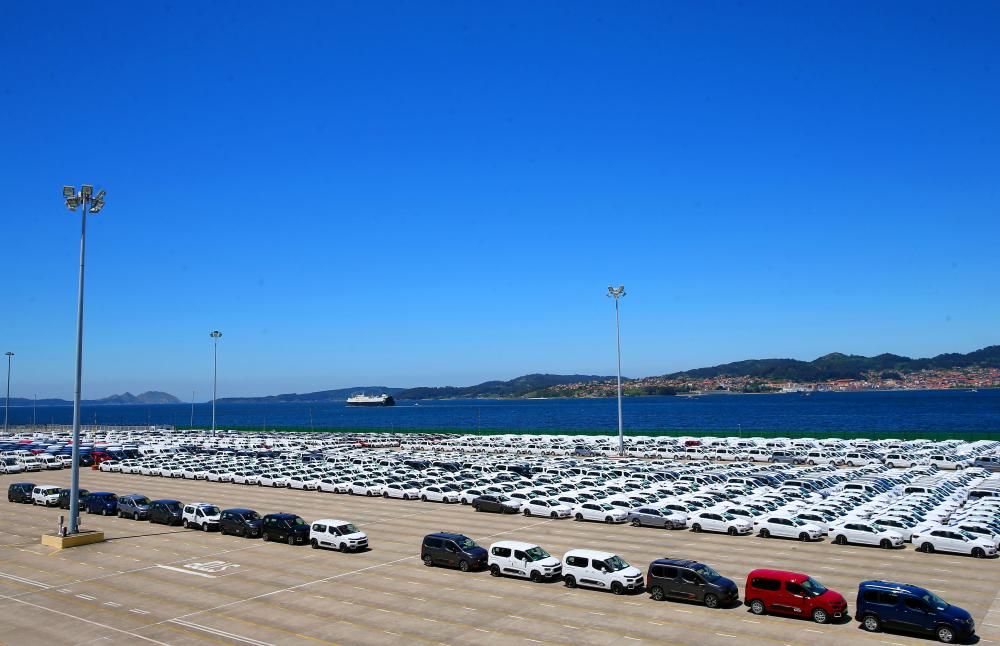 Los vehículos, en la terminal de Bouzas // Marta G. Brea