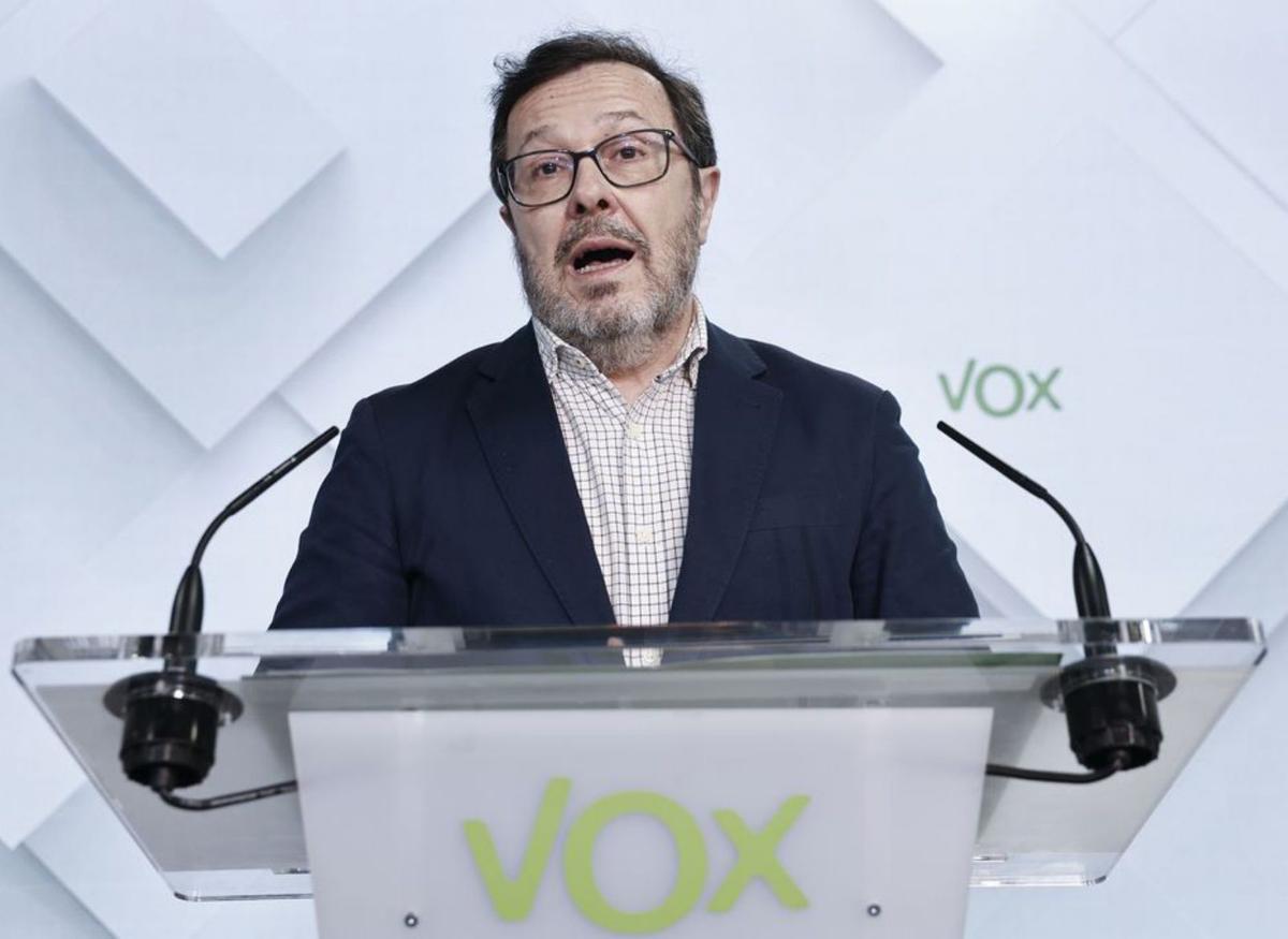 El portaveu de Vox, José Antonio Fúster, ahir.  |  SERGIO PÉREZ / EFE