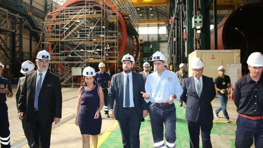 López Miras, durante su visita a Navantia.