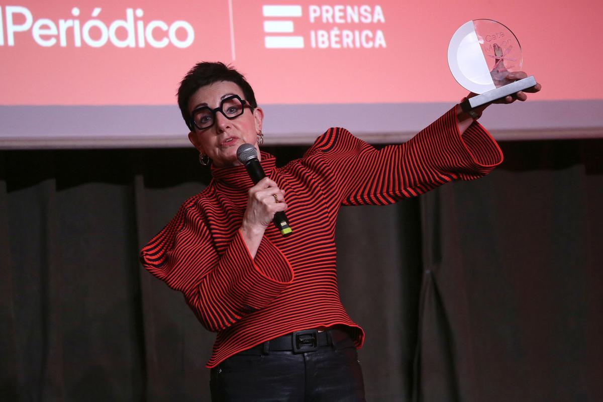 Carme Ruscalleda, tras recibir el premio Leyenda Gastronómica de Cata Mayor 2023.