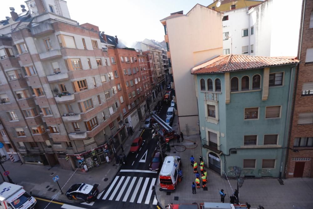 Incendio en Ciudad Naranco .