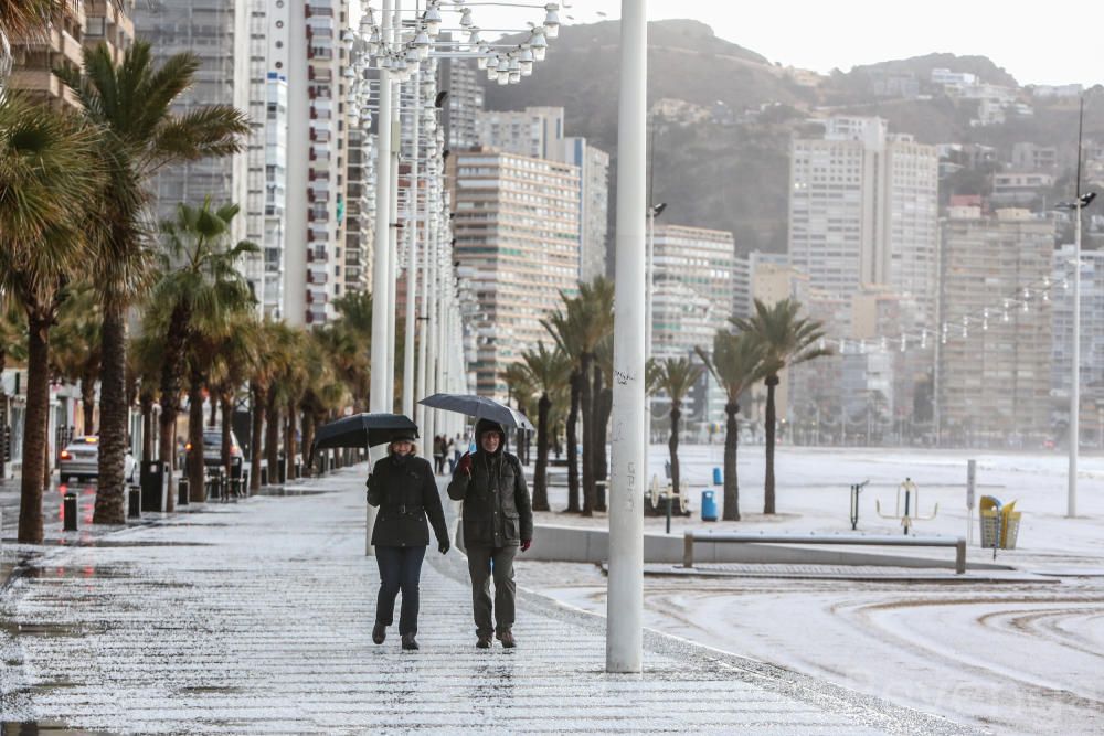 Fuerte granizada en Benidorm