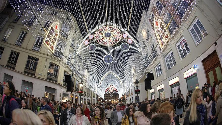 Alumbrado de Navidad 2017 en Málaga.