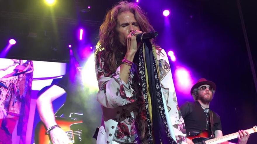 Steven Tyler, líder de Aerosmith, durante su actuación en Starlite