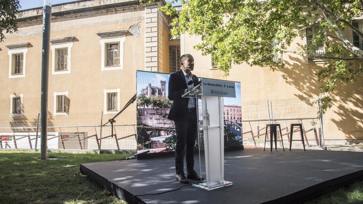 L&#039;alcalde Marc Aloy a l&#039;acte de presentació del projecte de seu del Goverrn