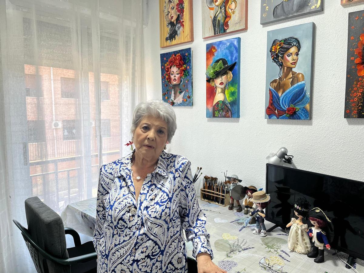 María Sánchez-Biezma desde la habitación de Toledo en la que pinta siempre
