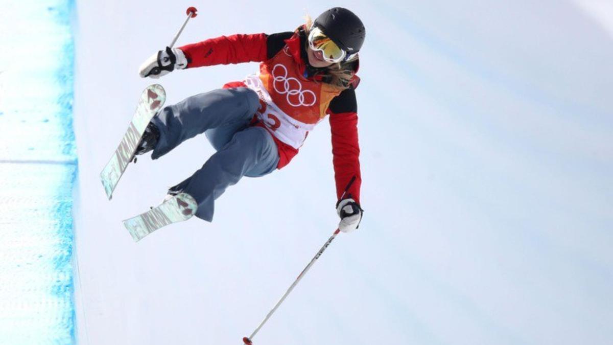 Elizabeth Swaney durante los JJOO de Pyeongchang