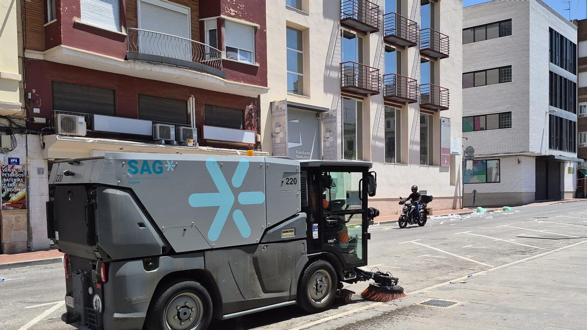 La SAG trabajando en las calles de Sagunt.