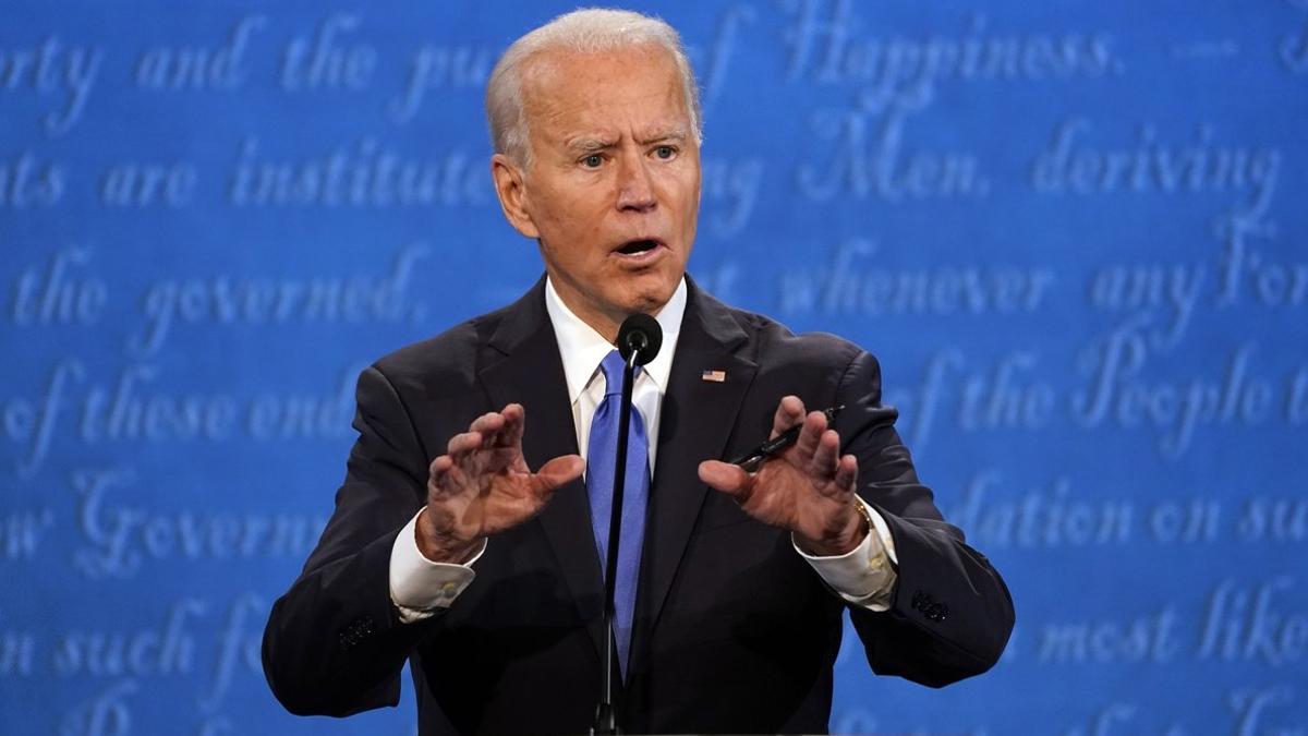 Joe Biden, en una de sus intervenciones en el debate.