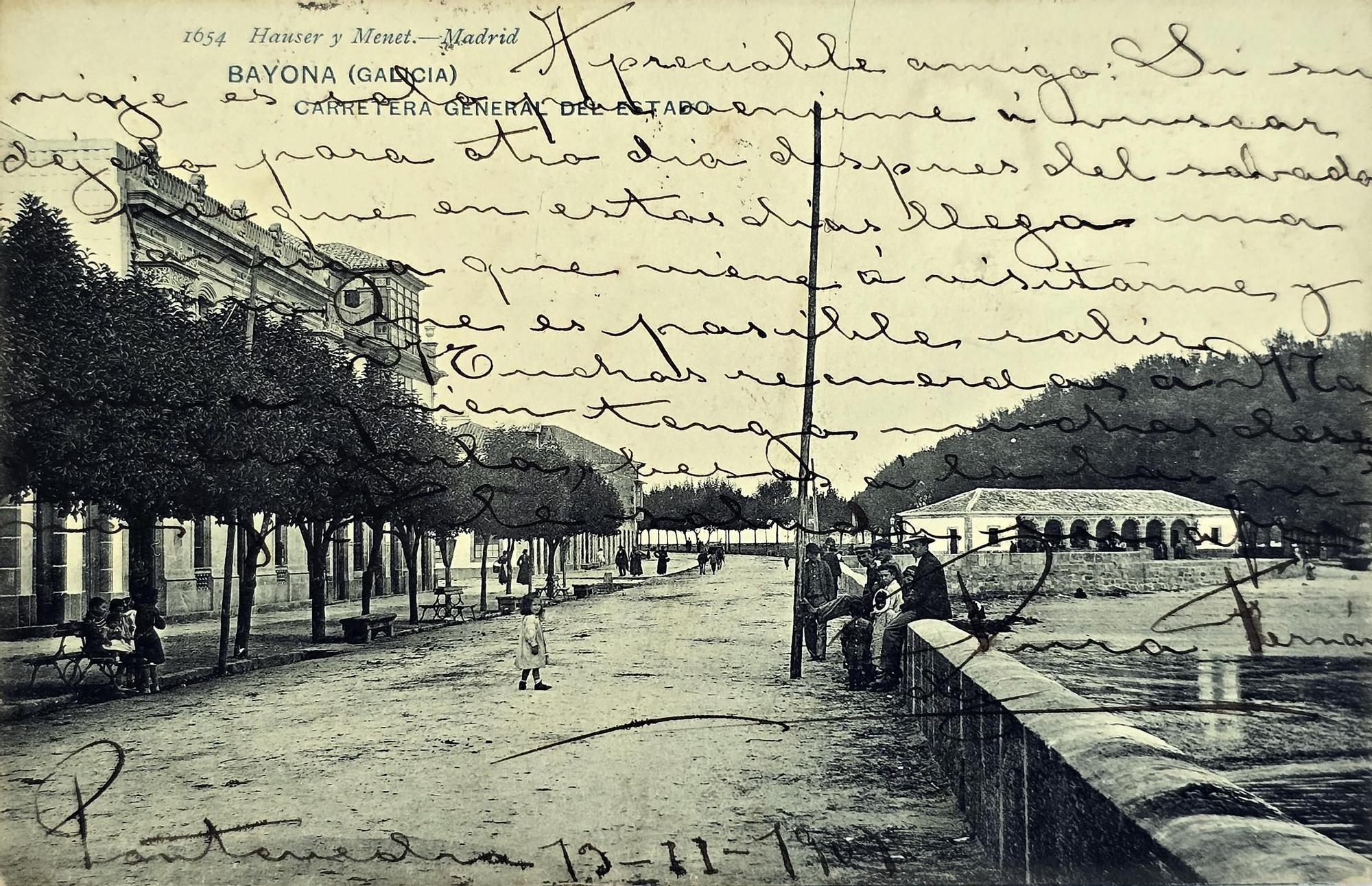 La historia de Baiona por correo postal