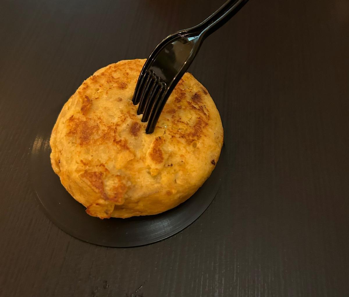 Tortilla "La favorita de Motorín", que obtuvo el segundo puesto en las jornadas gastronómicas de la tortilla de Siero.