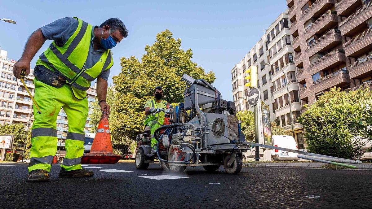 Trabajos en la Operación Asfalto.