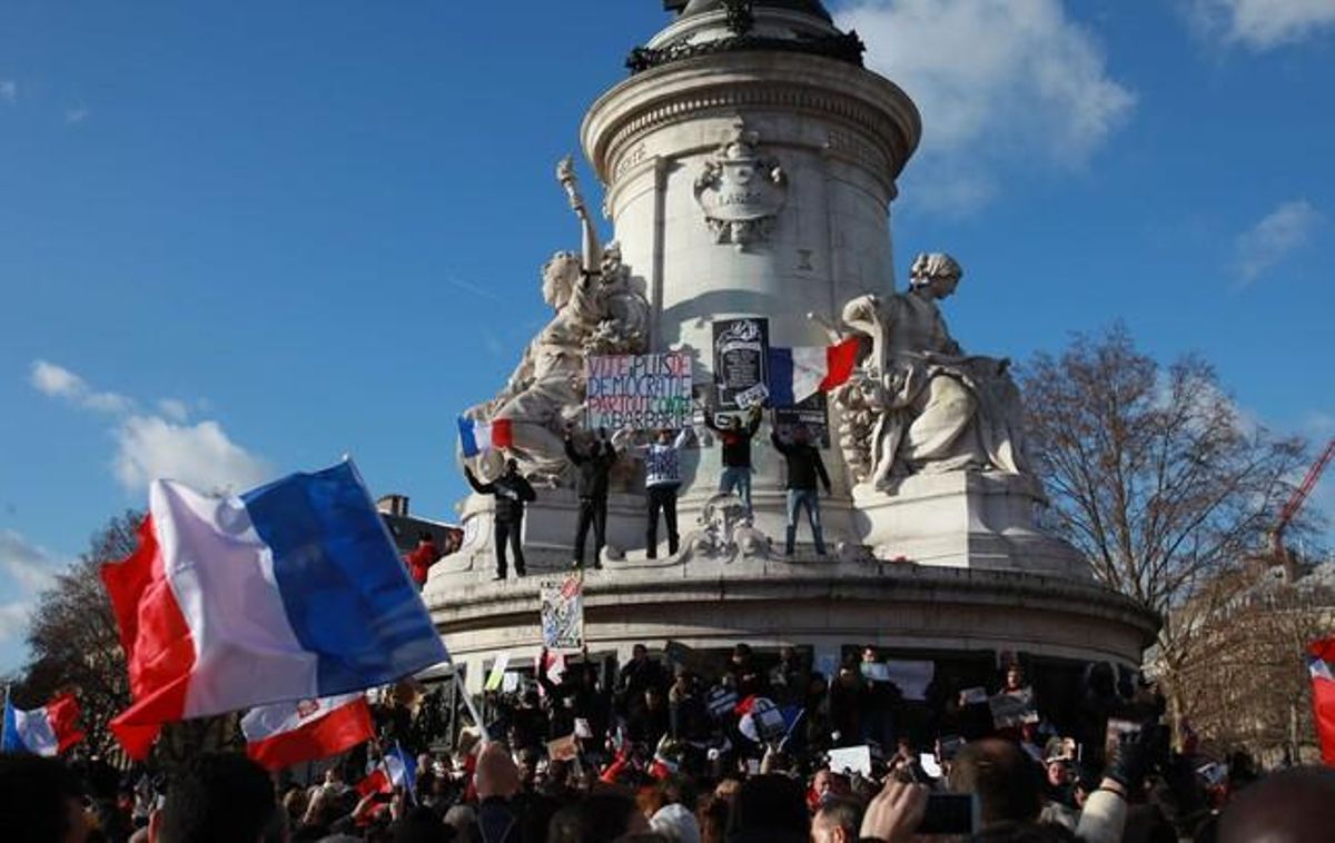 Centenars de milers de persones en la macromanifestació pels crims de ’Charlie Hebdo’ a París.