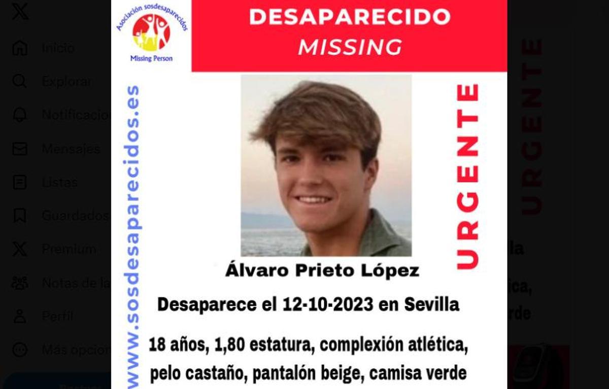 Álvaro Prieto López: el futbolista del filial del Còrdova desaparegut a Sevilla