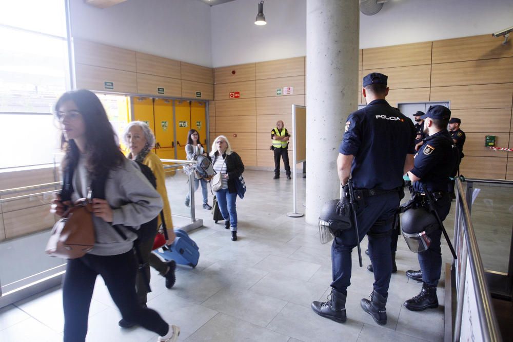 L'estació del TAV a Girona, blindada pels cossos policials