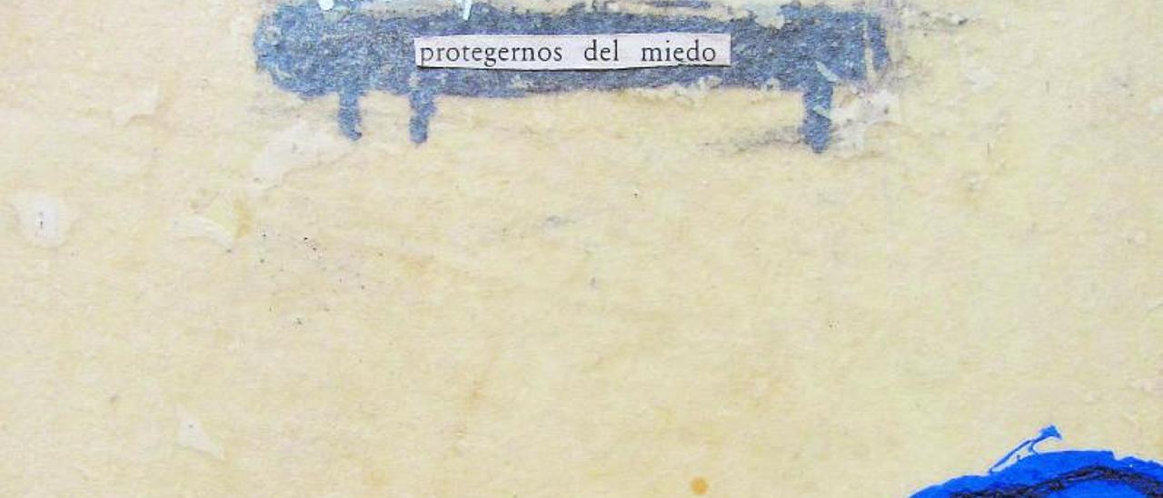 La obra ‘Protegernos del miedo’, de la serie ‘Animal mundi’, de la muestra ‘Estructura animal’. | | AUGUSTO VIVES