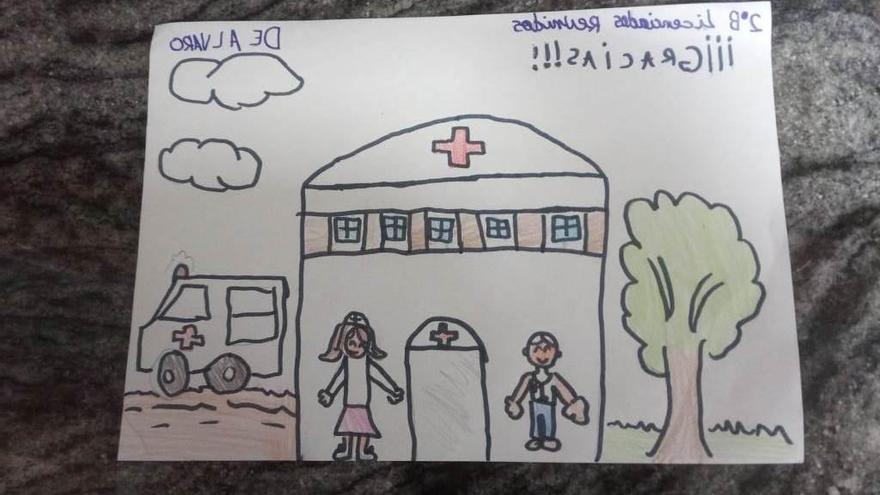 Los dibujos de los peques del Licenciados Reunidos para homenajear a los sanitarios