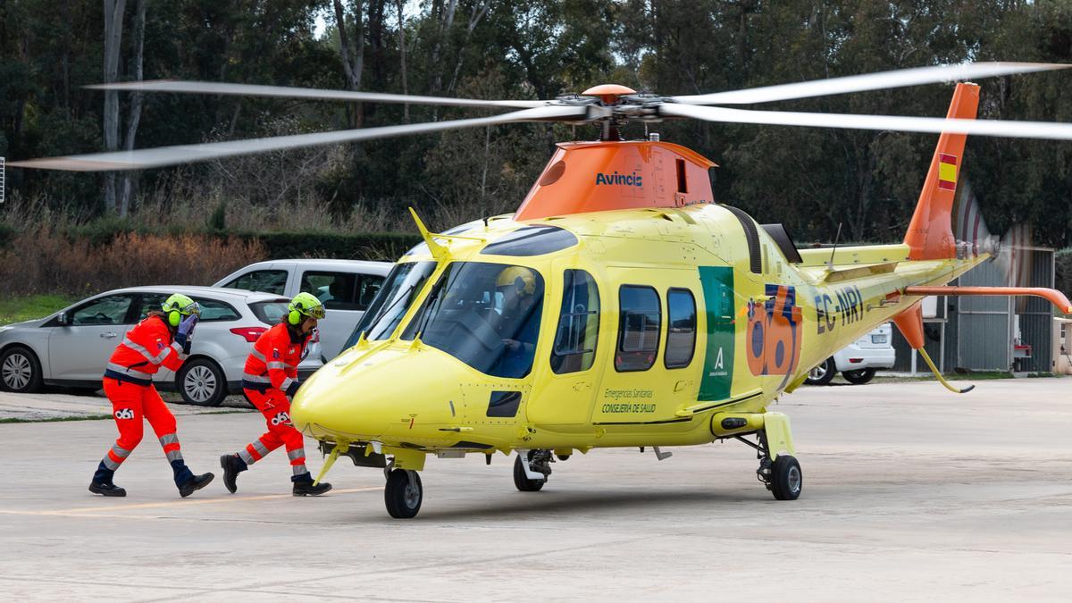 Un helicóptero de Emergencias en Andalucía.